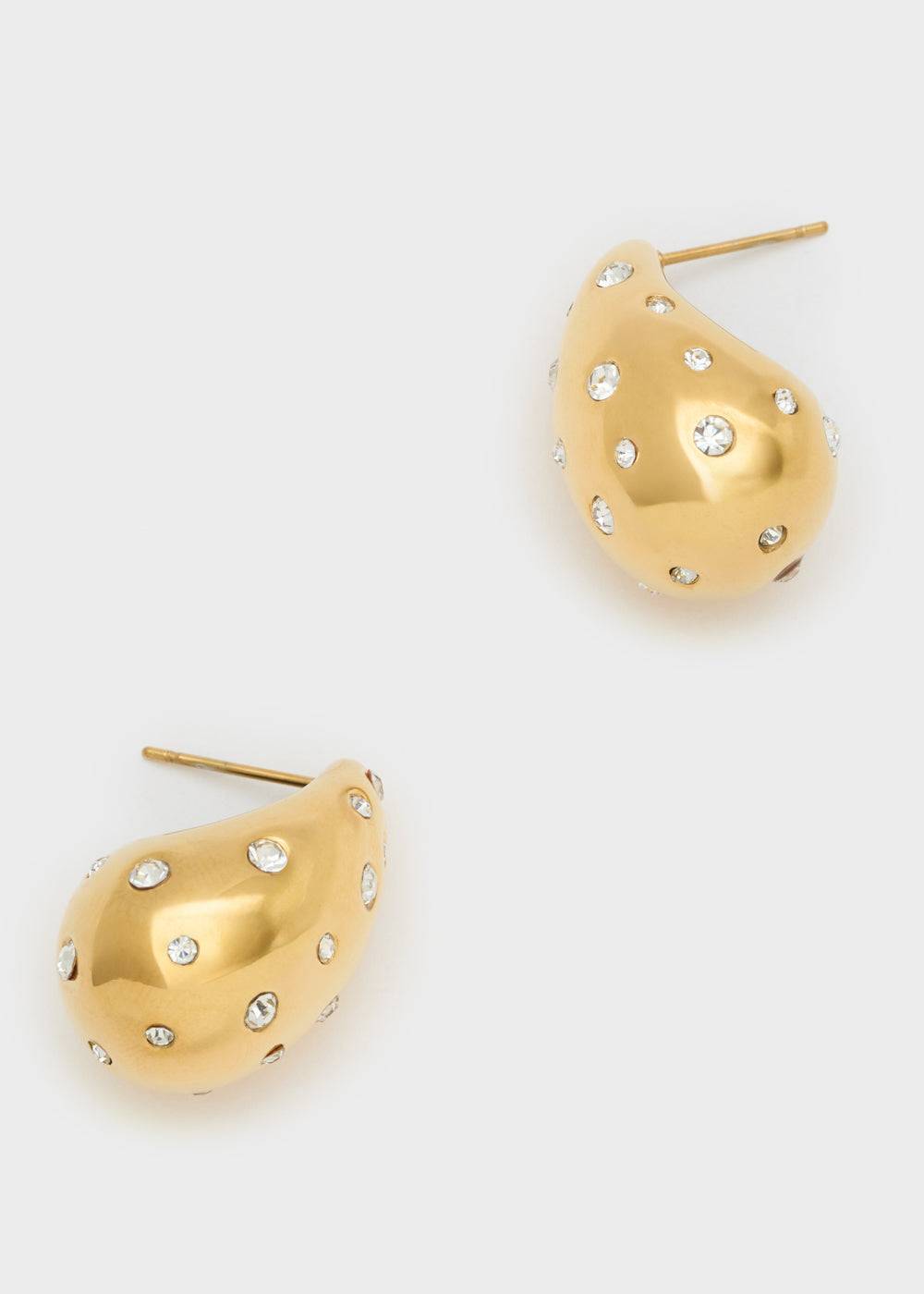 Nalí LEXY EARRINGS W/ CLEAR STONES 14KT G.P. + COLORS Offerte stagionali