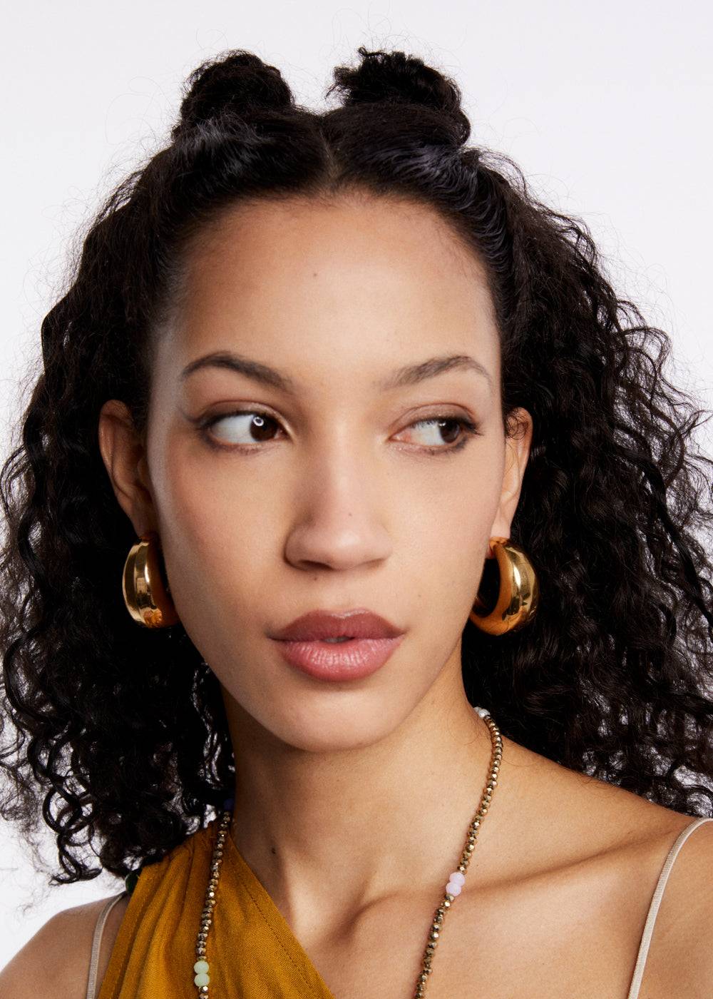 Nalí BIBI CHUNKY EARRINGS S.STEEL 14K G. PLAT. + COLORS Convenienza