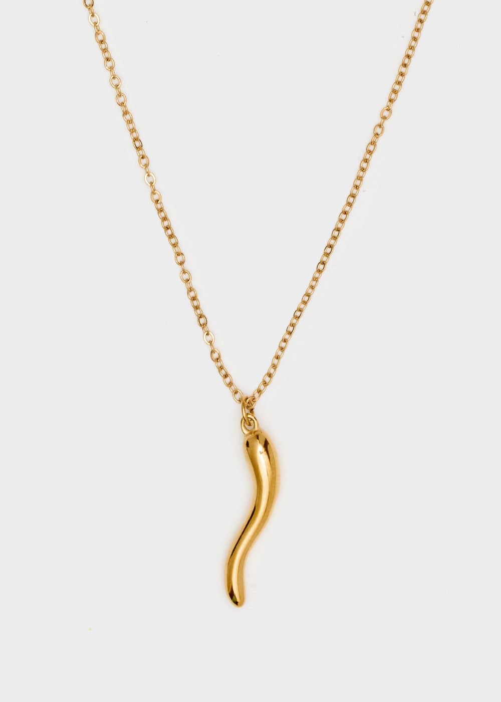 Nalí NECKLACE W/ HORN PENDANT 14KT G.P In Vendita