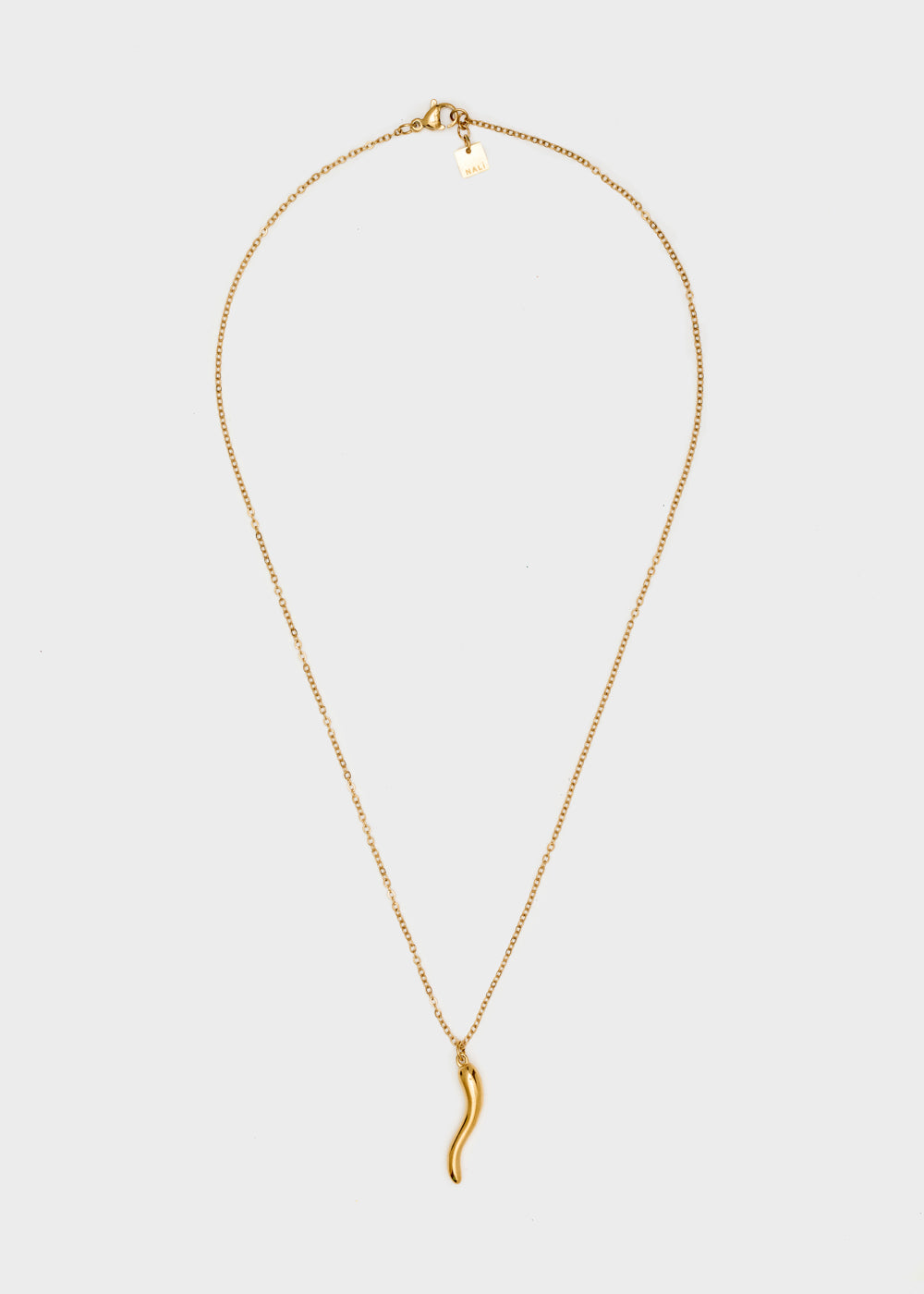 Nalí NECKLACE W/ HORN PENDANT 14KT G.P In Vendita