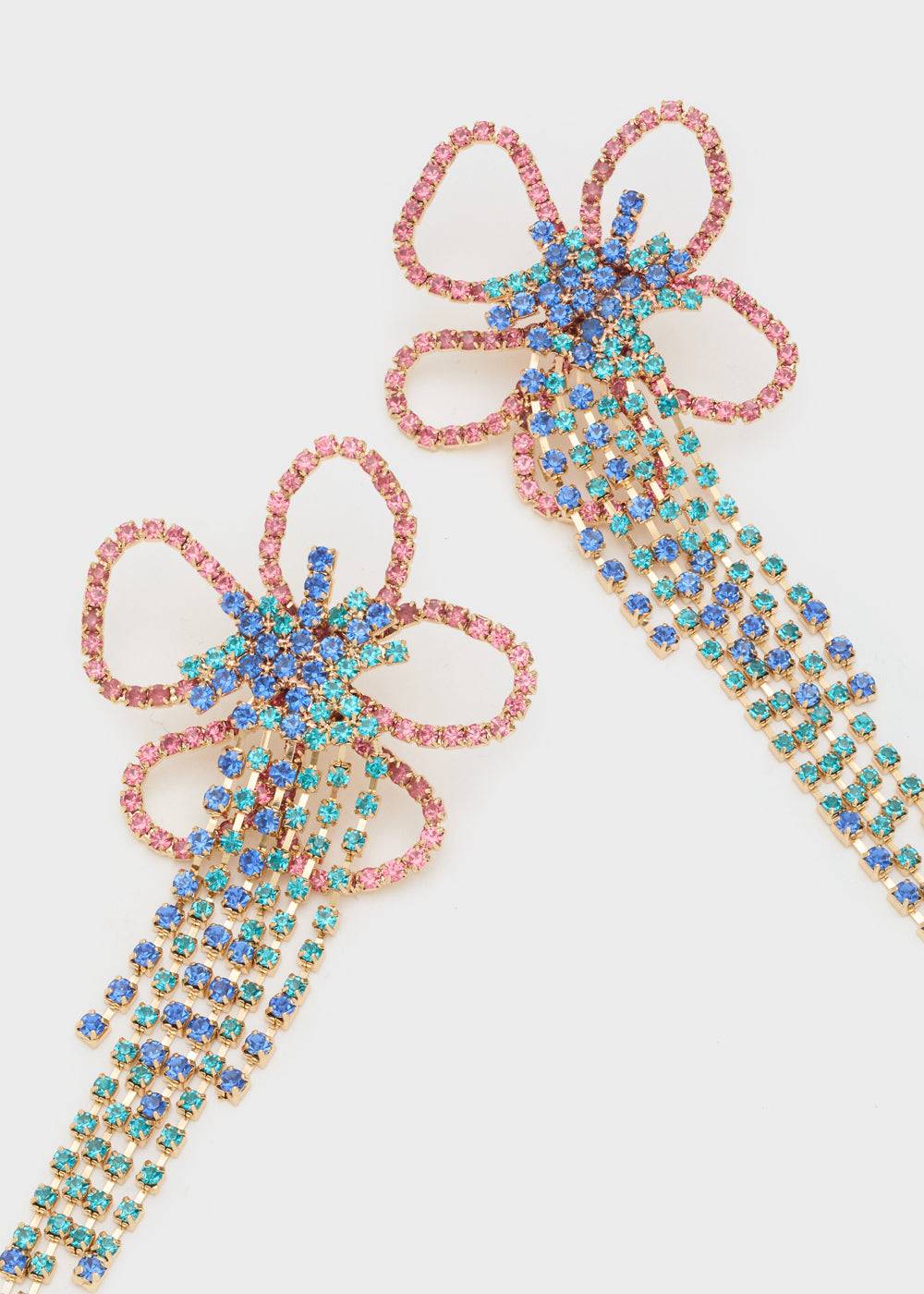 Nalí OVERSIZE FLOWER EARRINGS W/ MULTI STONES Saldi