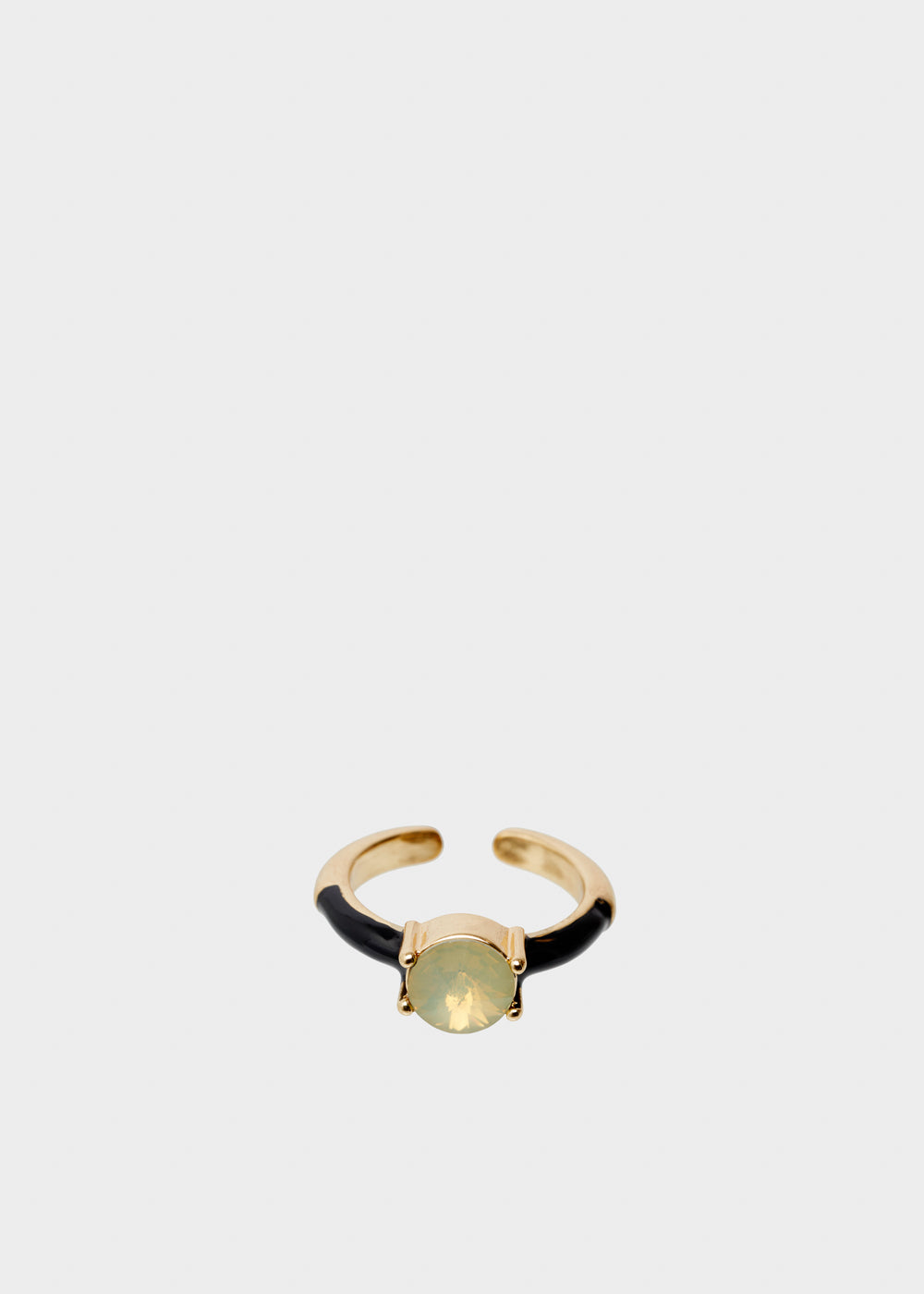 Nalí GLORIA ADJUSTABLE BLACK RING W/ STONE Promozione