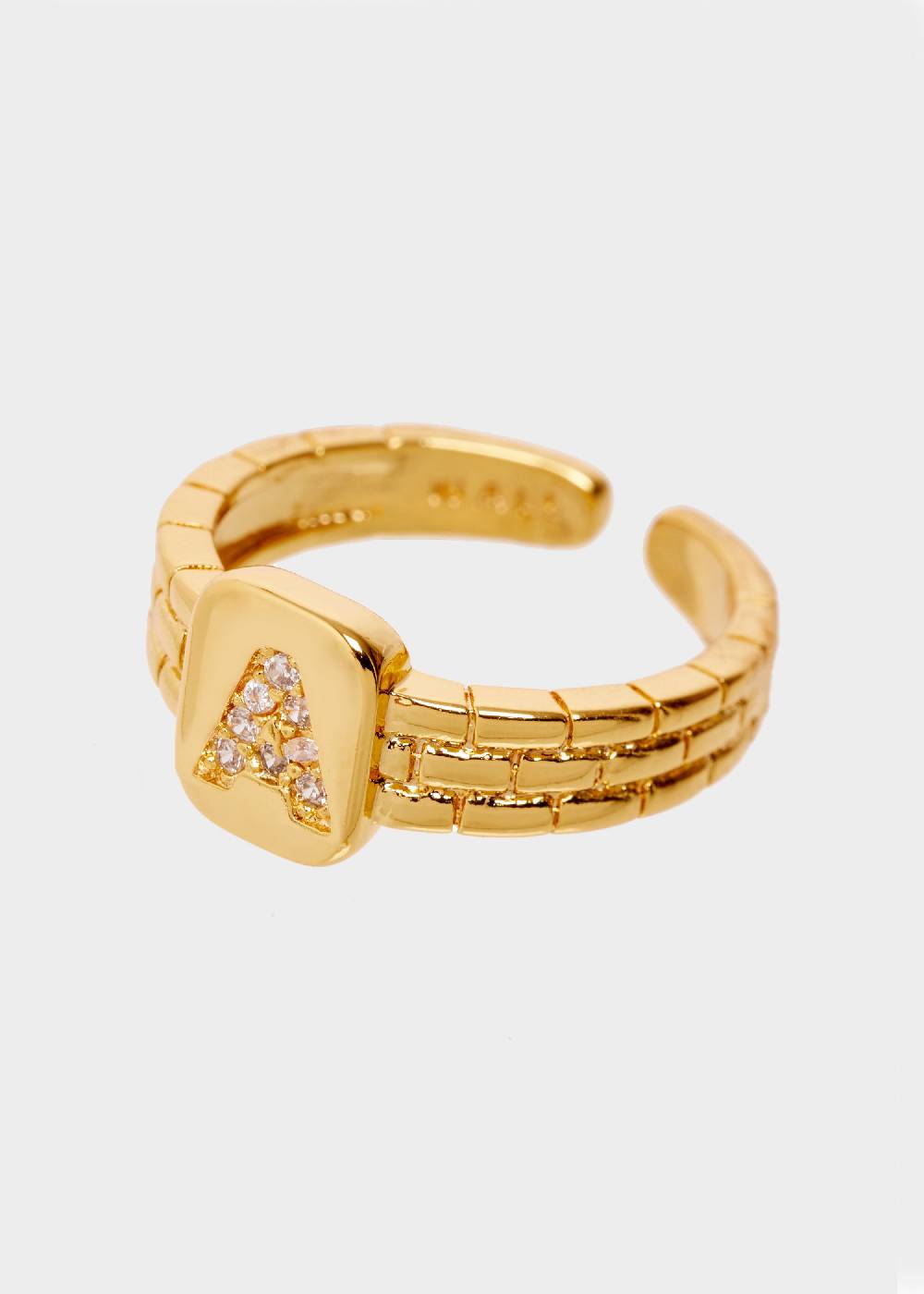 Nalí THIN RING WITH A LETTER IN ZIRCONS Soddisfazione Garantita