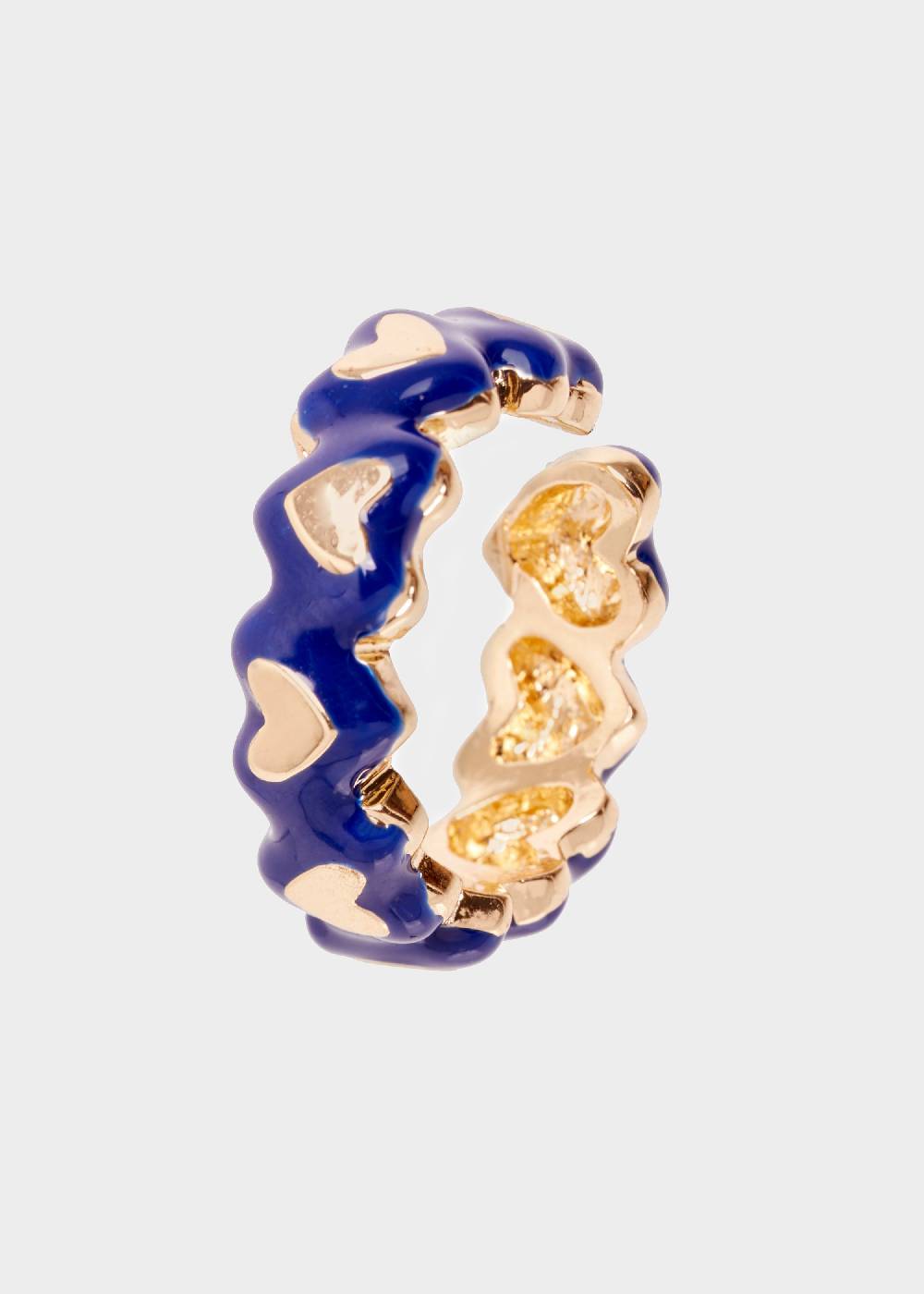 Nalí DELFI ENAMEL HEART RING IN BLUE Negozi Online