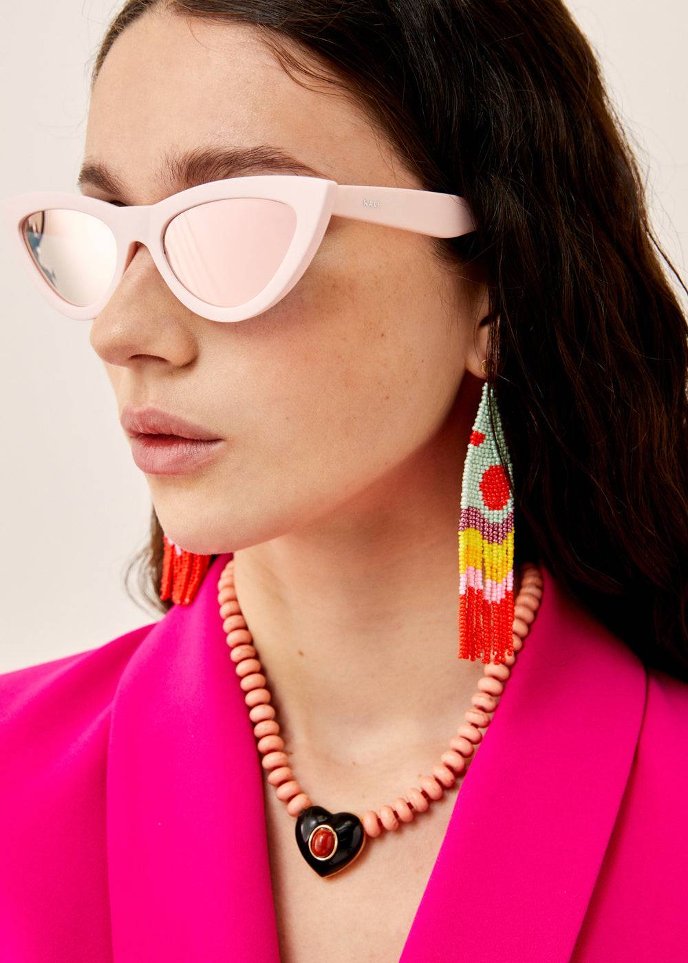 Nalí LORI CAT-EYE SUNGLASSES IN PINK Acquista Ora