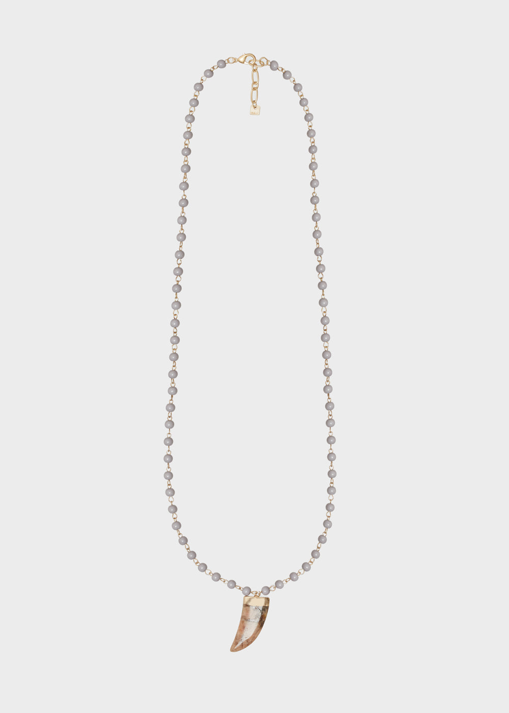 Nalí LONG NECKLACE W/ GRAY SPHERES AND HORN CHARM Shopping Online