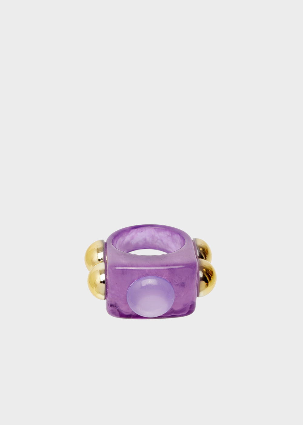 Nalí LEANDRA RING W/ PURPLE RESIN SPHERES Prezzo Ridotto