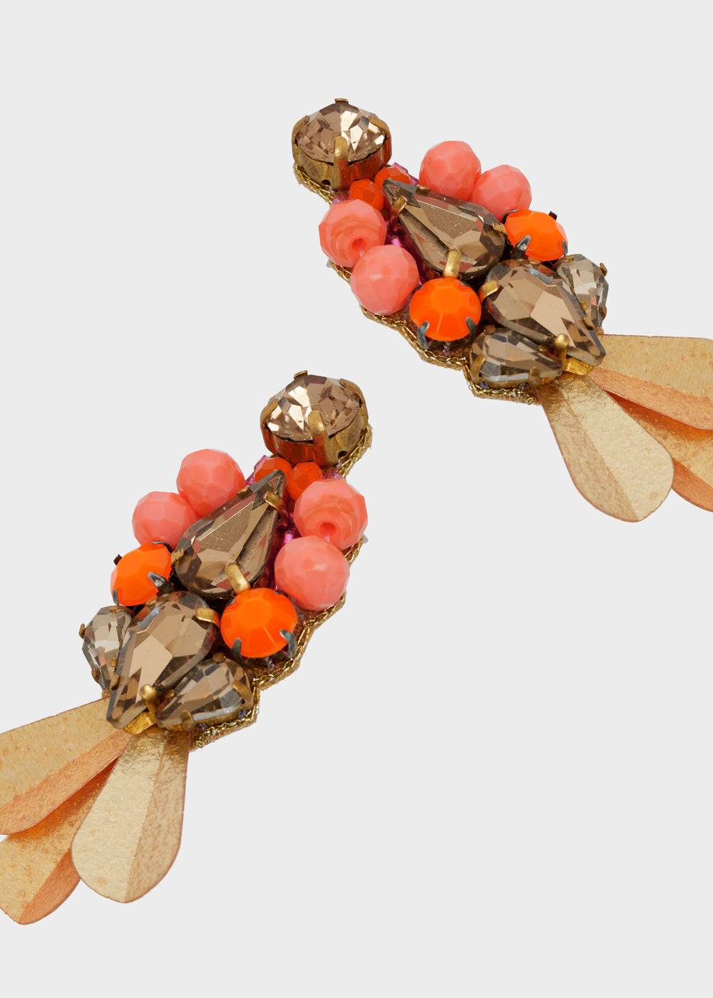 Nalí ALLY LONG EARRINGS WITH ORANGE PAILLETTES Saldi