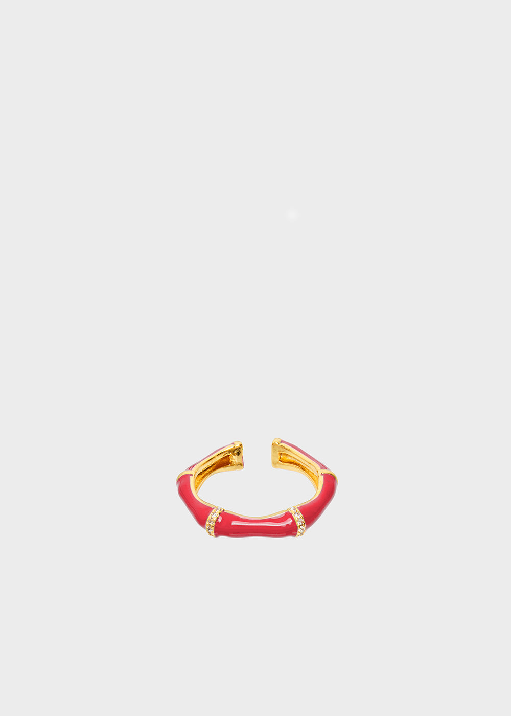 Nalí MERY ENAMEL RING FUSHIA WITH CRYSTALS Hotsell