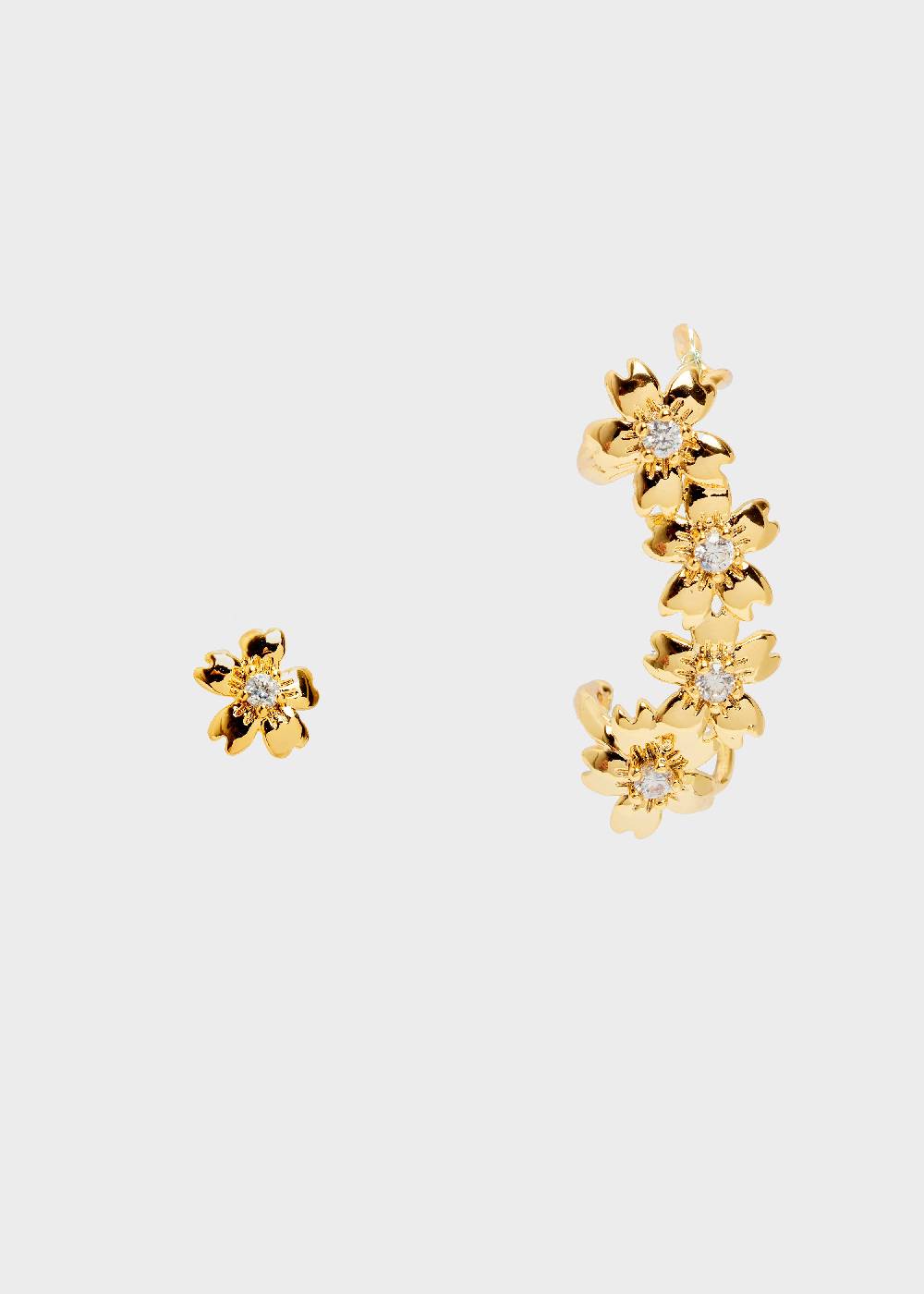 Nalí EARRINGS WITH ZIRCON FLOWERS Vendita Economica