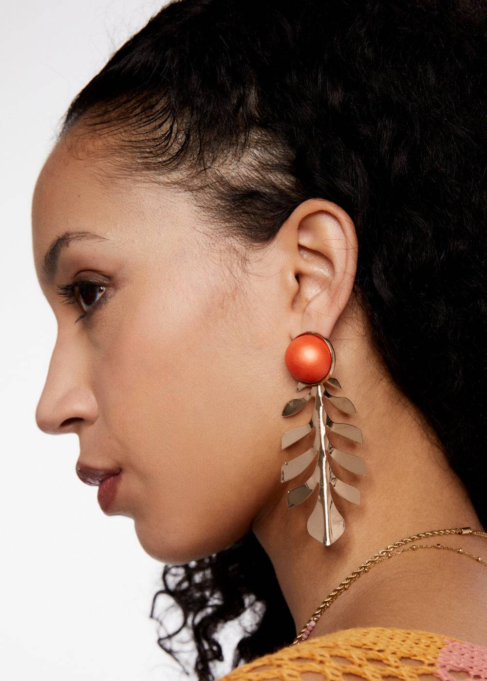 Nalí SANTORINI LONG EARRINGS W/ PEARL + COLORS Italia