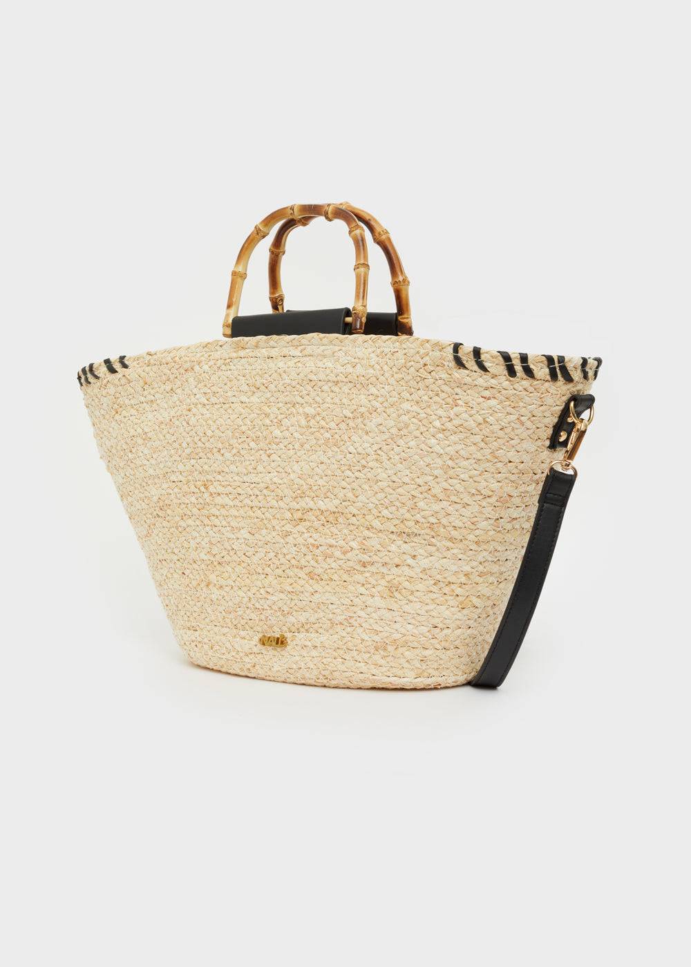 Nalí STRAW BASKET BAG WITH HANDLES Vendita Economica
