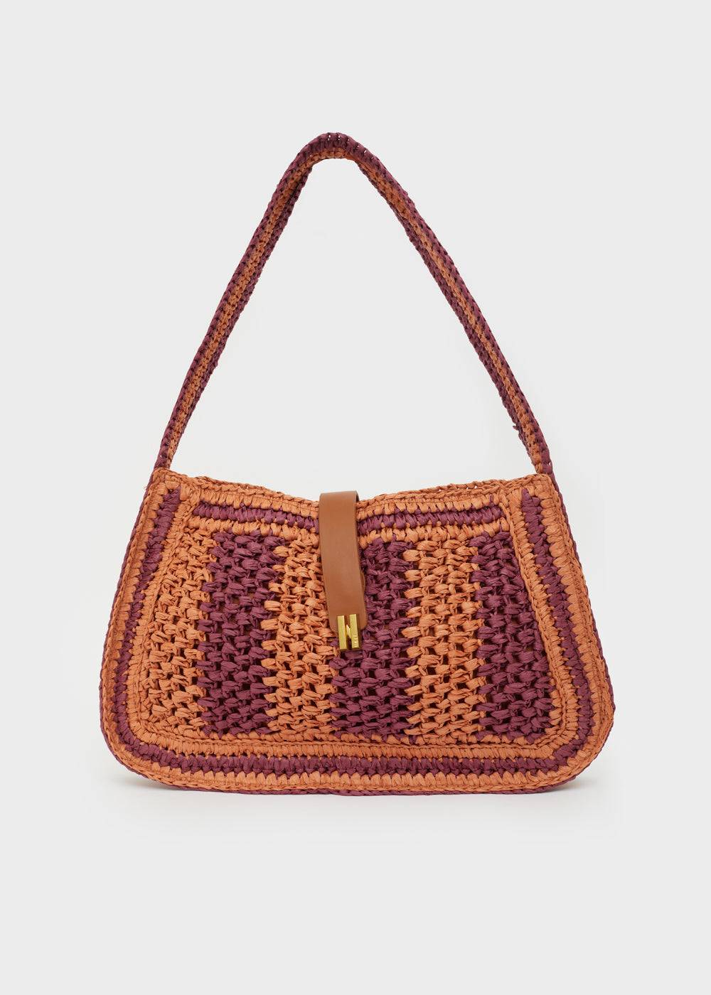 Nalí GIADA SHOULDER BAG ORANGE/BORDEAUX Saldi Di Fabbrica