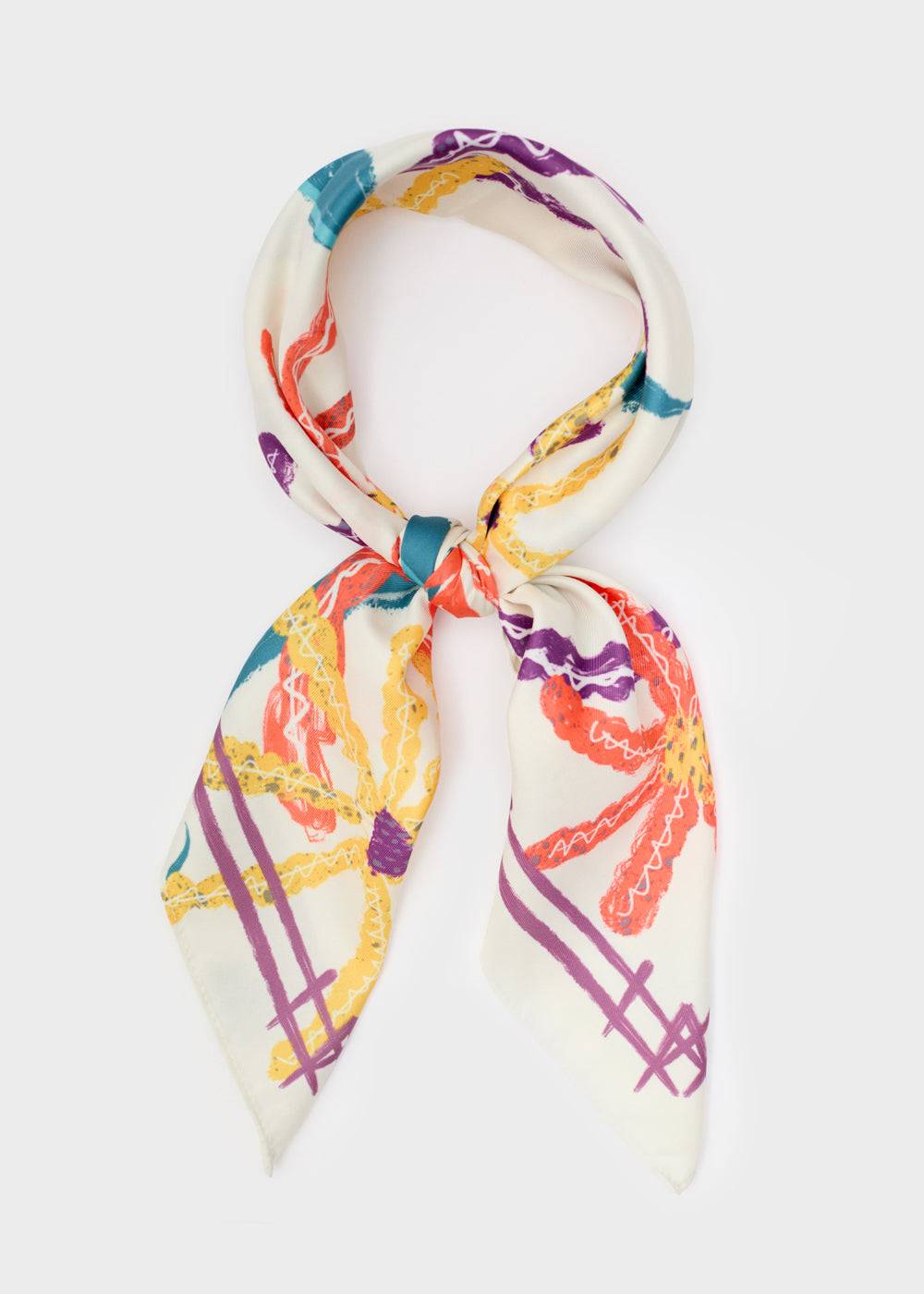 Nalí WHITE FOULARD W/ MULTICOLOR FLOWERS I Più Venduti