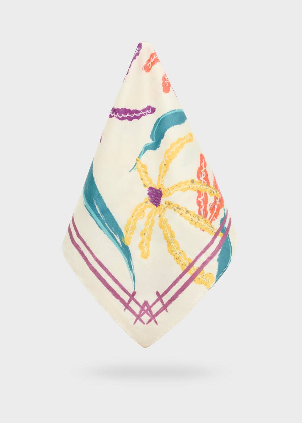 Nalí WHITE FOULARD W/ MULTICOLOR FLOWERS I Più Venduti