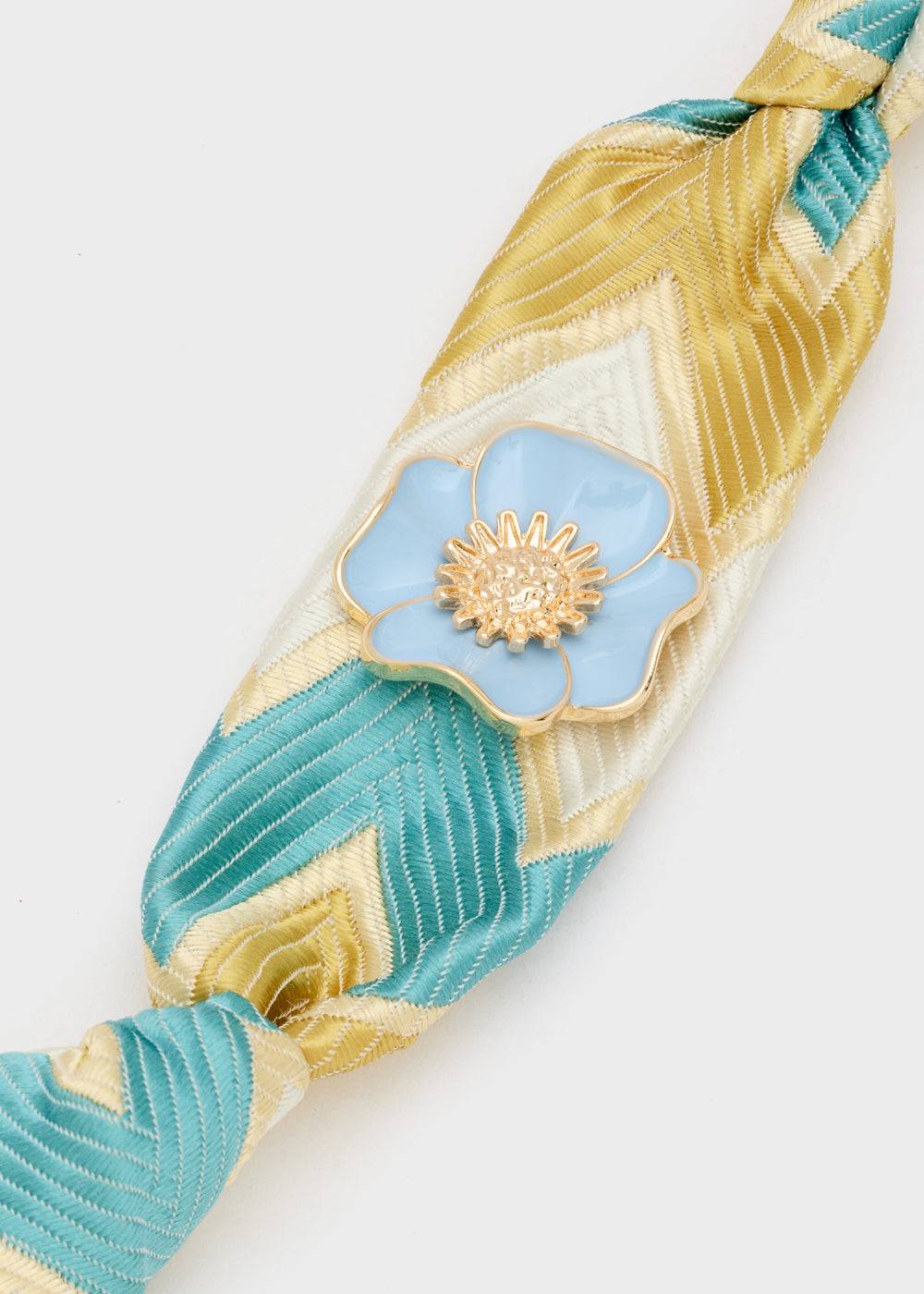Nalí FABRIC BRACELET WITH L.BLUE FLOWER Negozio