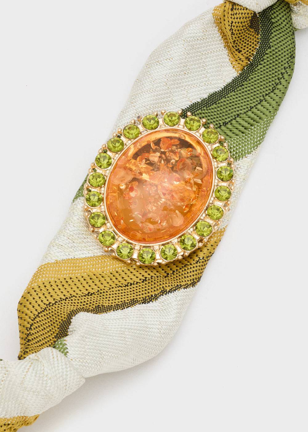 Nalí FABRIC BRACELET W/ ORANGE OVAL ELEMENT In Saldo