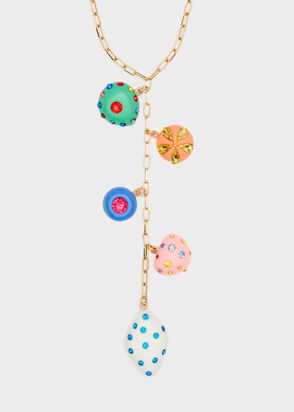 Nalí LONG NECKLACE W/ RESIN MULTICOLOR ELEMENTS Moda
