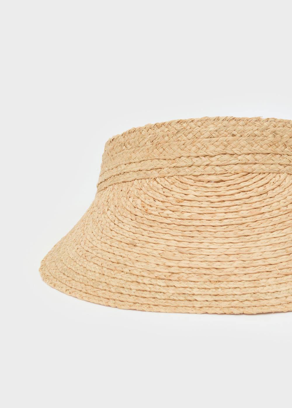 Nalí VISOR HAT IN NATURAL RAFFIA 2025