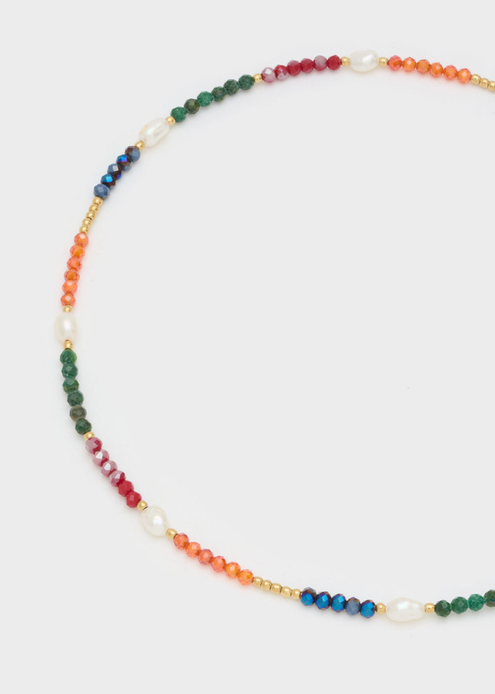 Nalí S.STEEL NECKLACE W/ NATURAL STONES MULTI Fino Al -60%