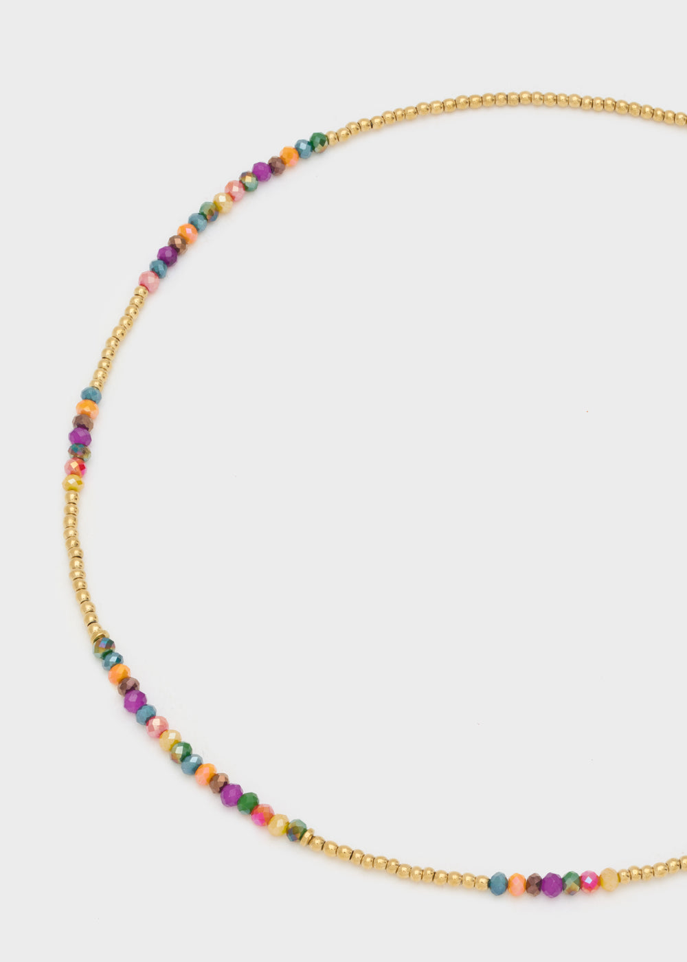 Nalí S.STEEL NECKLACE IN GOLD W/ MULTI BEADS Affare Del Giorno