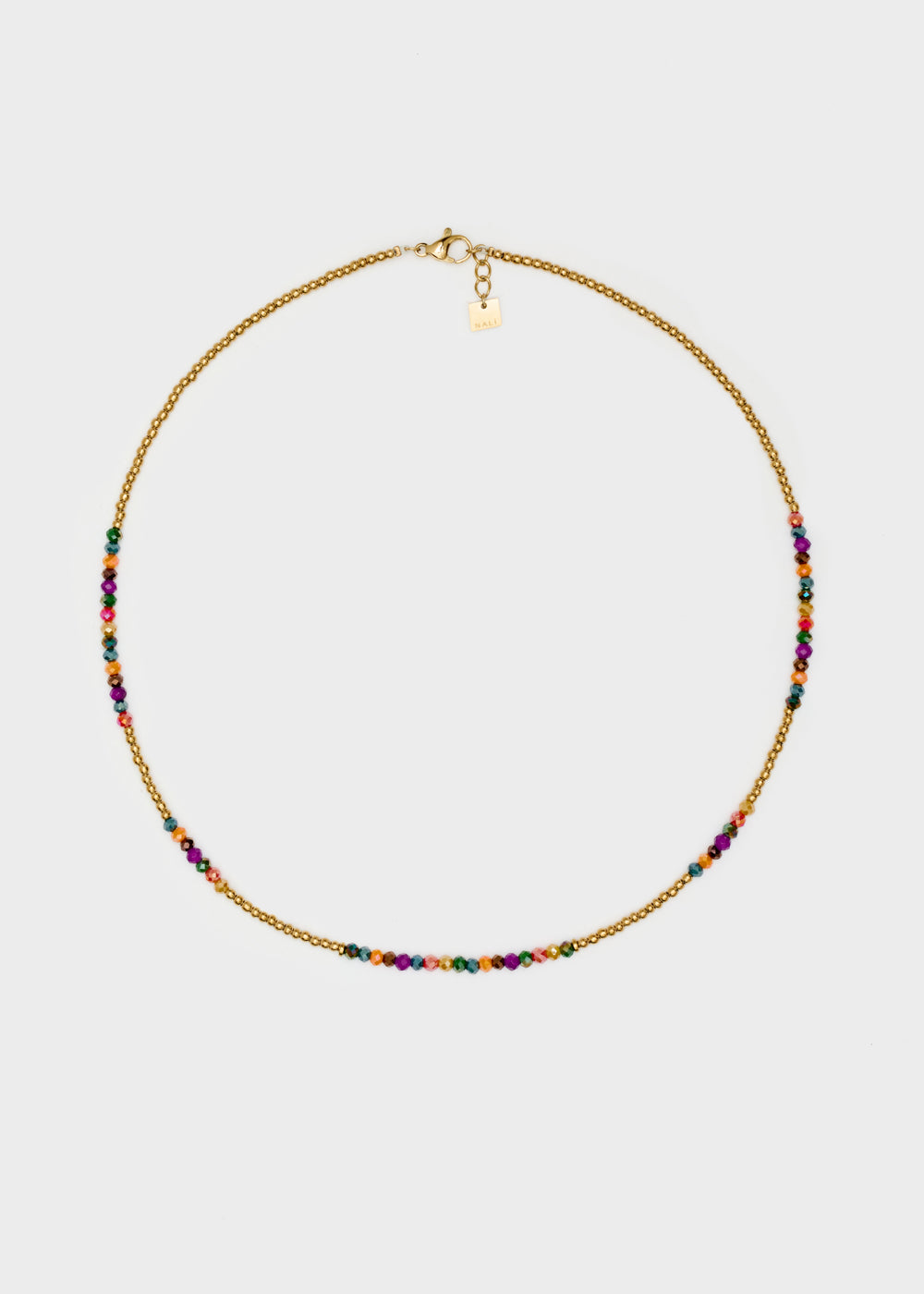 Nalí S.STEEL NECKLACE IN GOLD W/ MULTI BEADS Affare Del Giorno