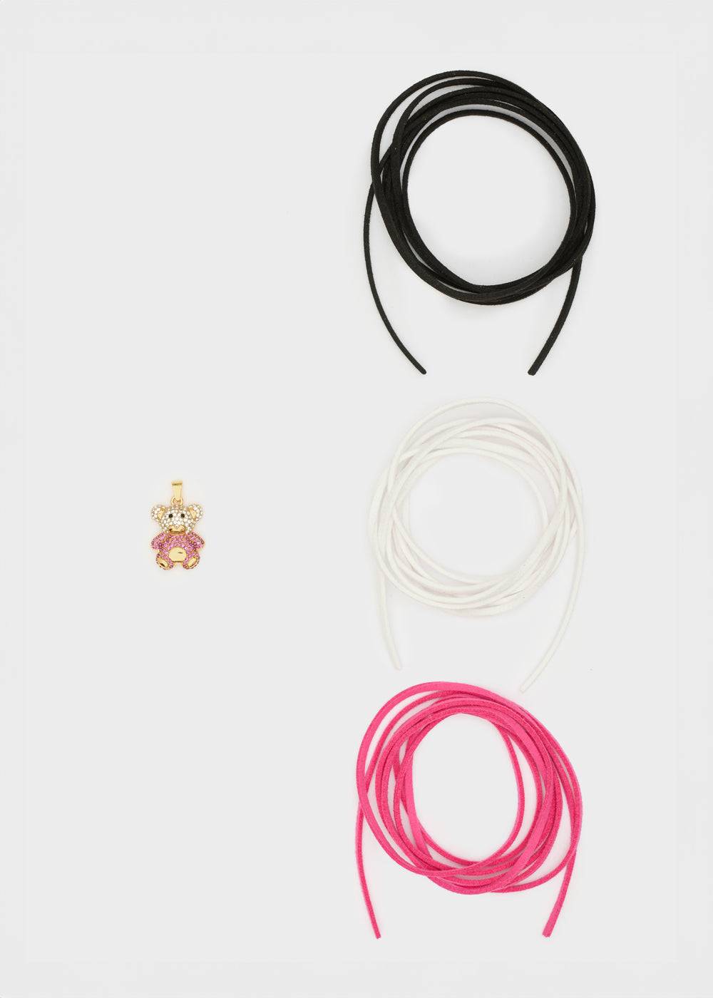 Nalí TEDDY NECKLACE SET W/ FUCHSIA TEDDY CHARM Sottocosto