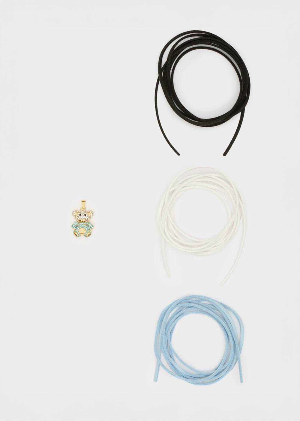 Nalí TEDDY NECKLACE SET W/ L.BLUE TEDDY CHARM Convenienza