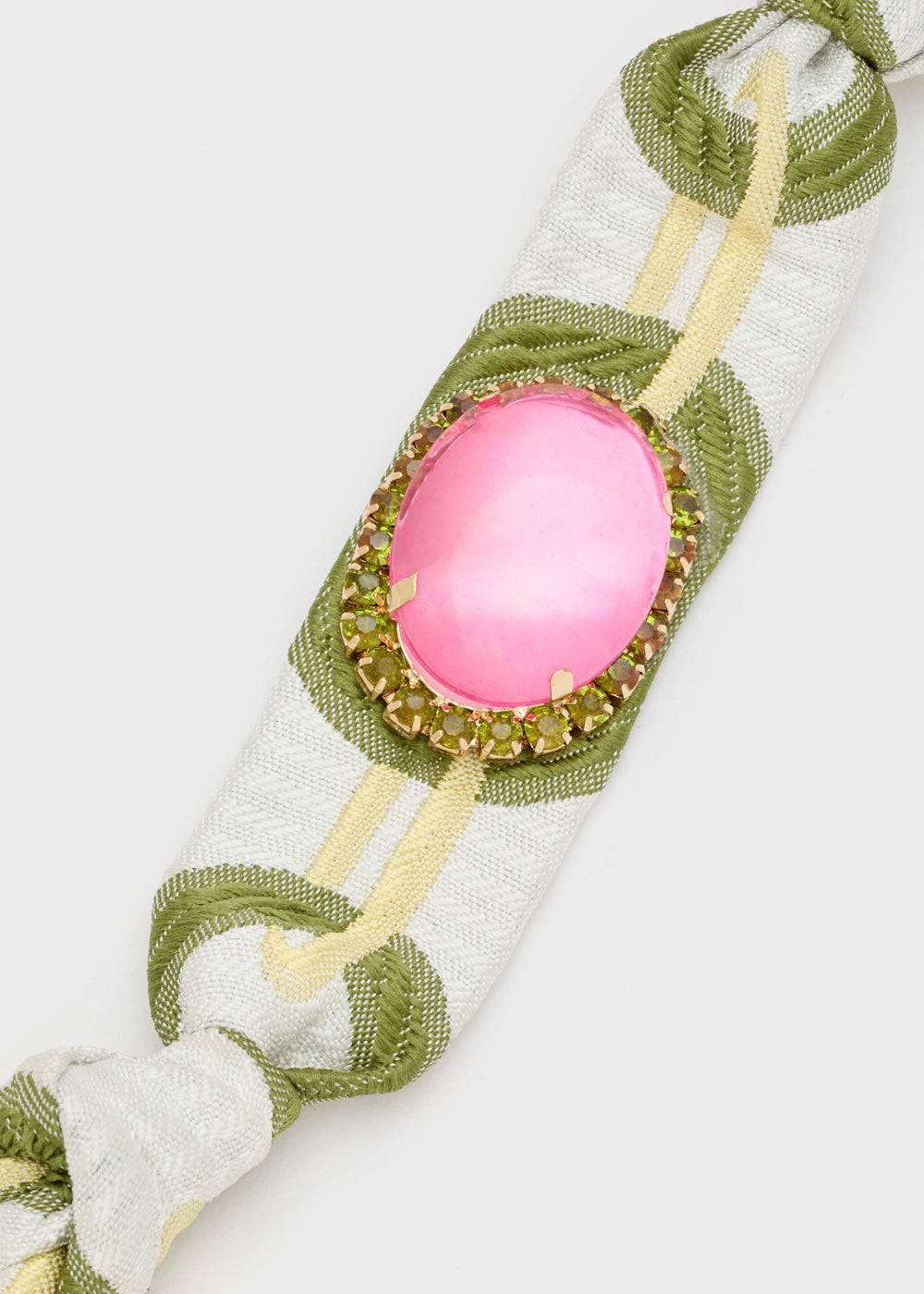 Nalí FABRIC BRACELET W/ OVAL FUCHSIA ELEMENT Offerta