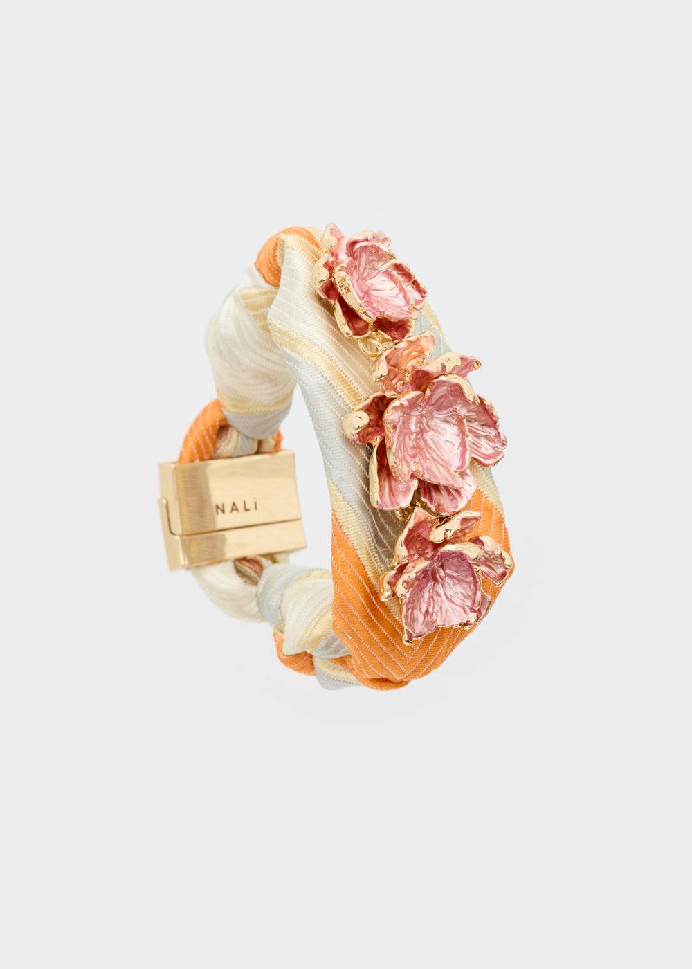Nalí FABRIC BRACELET WITH PINK FLOWERS Economico