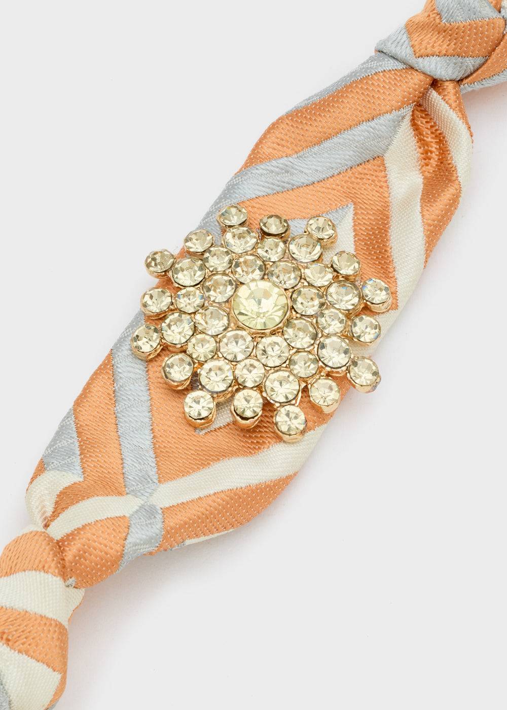 Nalí FABRIC ORANGE BRACELET W/ STONES Saldi