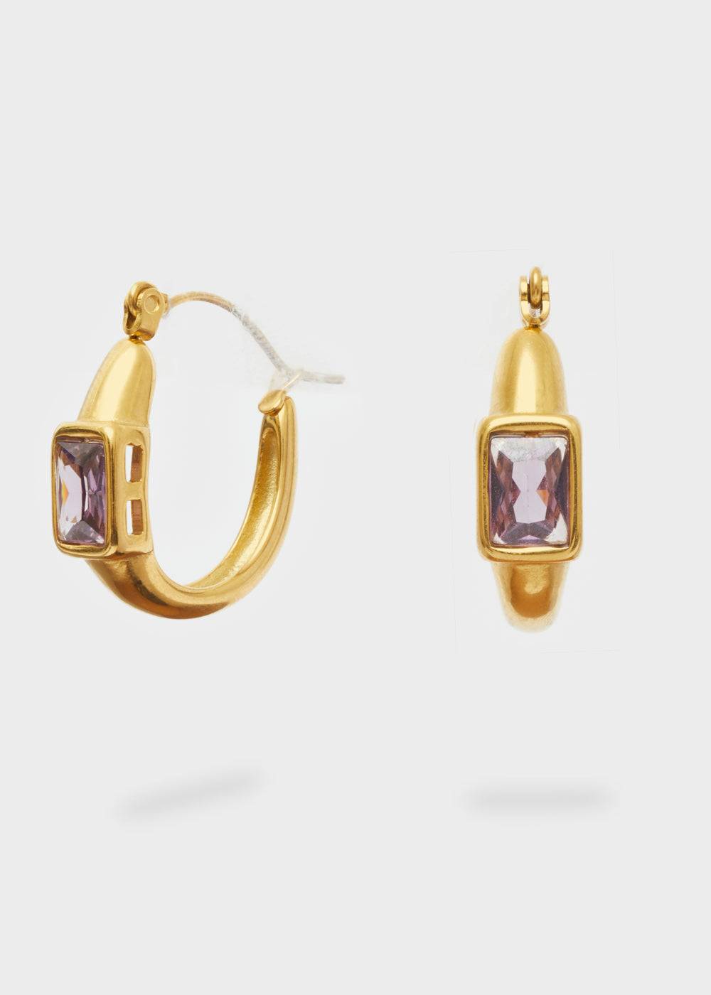 Nalí MILLY HOOP EARRINGS S. STEEL + COLORS Nuova