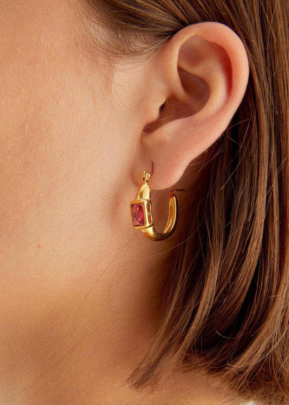 Nalí MILLY HOOP EARRINGS S. STEEL + COLORS Nuova