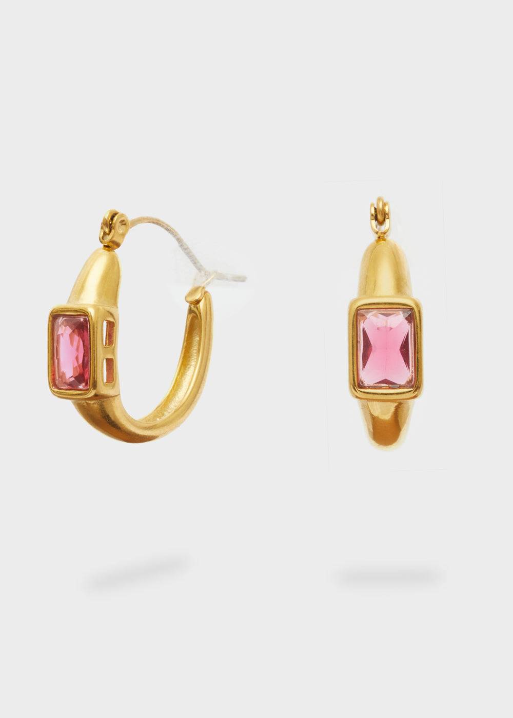 Nalí MILLY HOOP EARRINGS S. STEEL + COLORS Nuova