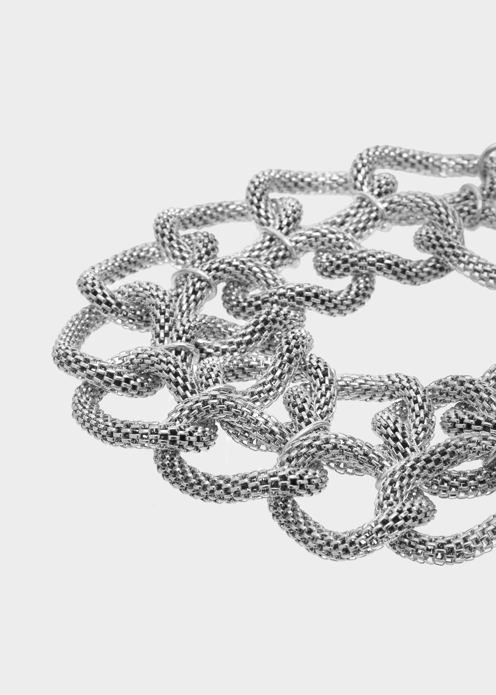 Nalí DIDI STAIN. STEEL DOUBLE CHAIN BRACELET SILVER 2025