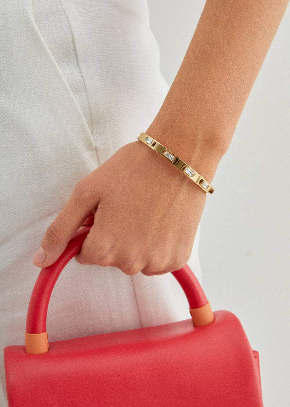 Nalí STEPH BRACELET W/ STONES S.STEEL GOLD + COLORS Italia