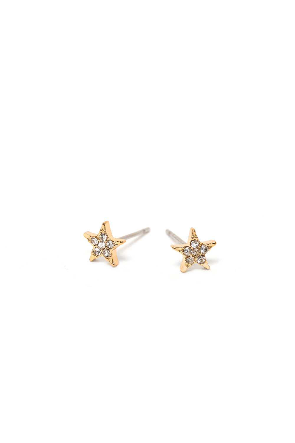 Nalí GOLD STAR CRYSTAL LOBO EARRINGS In Linea