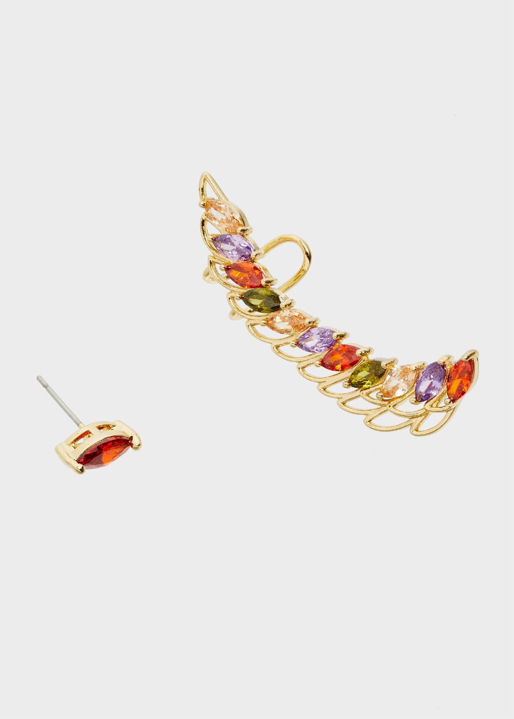 Nalí 14K GOLD PLATED TESS EARCUFF SET W/ ZIRCONS Shopping Online