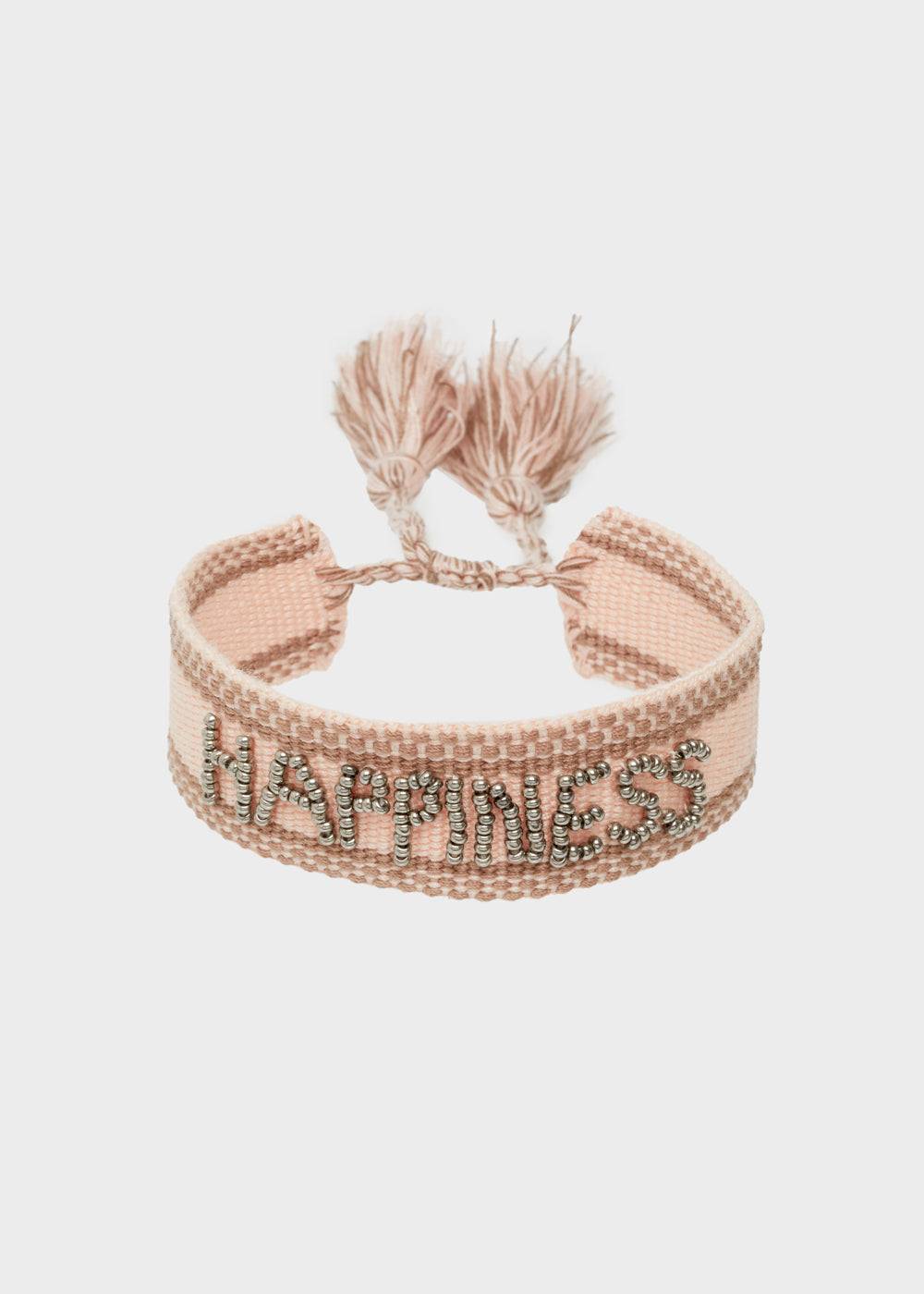 Nalí GIOIA FABRIC BRACELET WITH BEADS PINK Hotsell