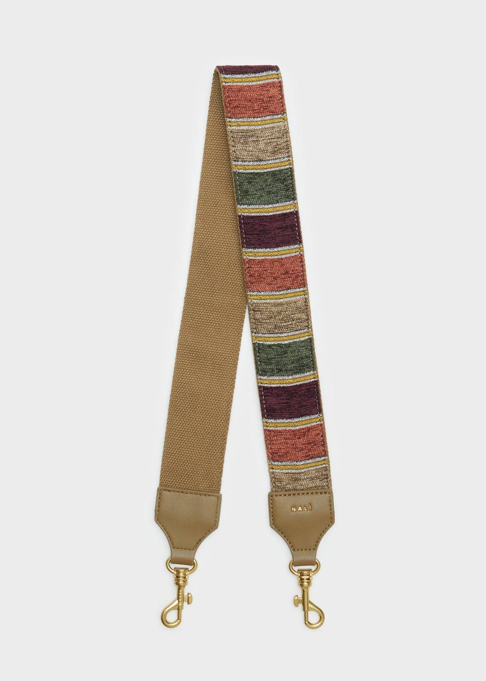 Nalí SALLY STRAP W/ GREEN AND TAUPE STRIPES Offerta speciale