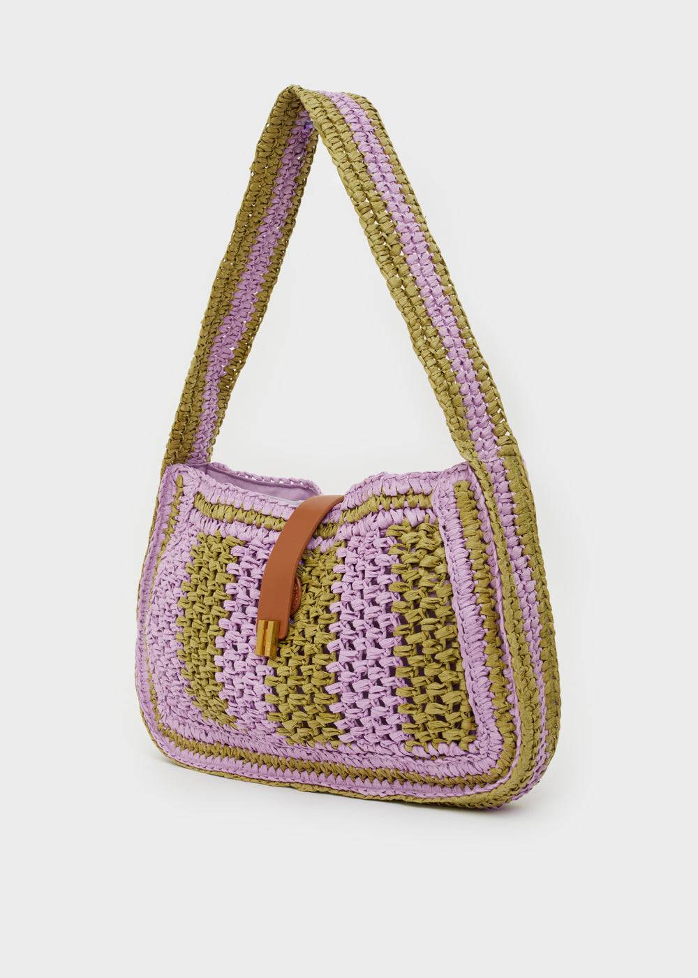 Nalí GIADA SHOULDER BAG GREEN/LILAC Spedizione Gratuita