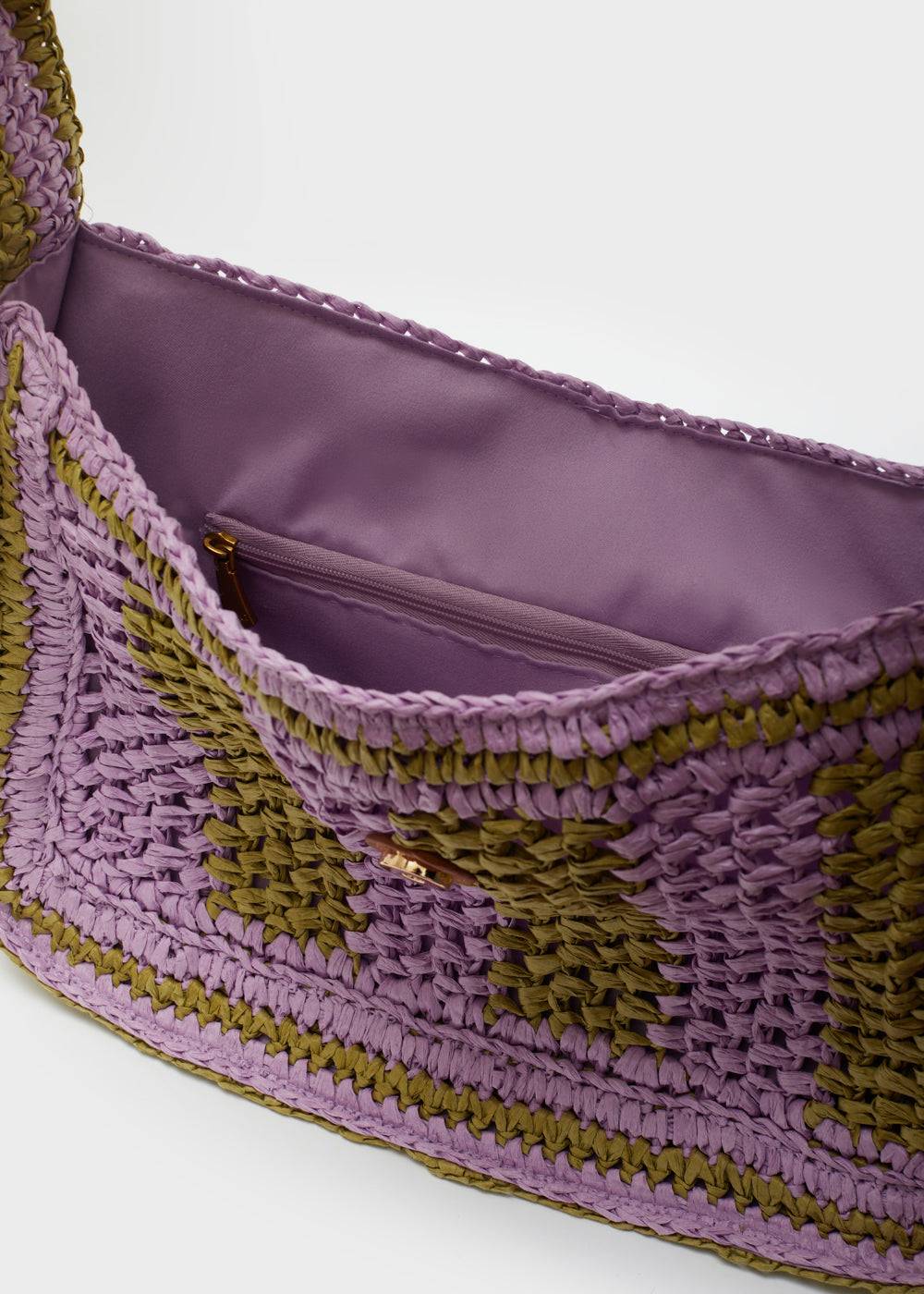 Nalí GIADA SHOULDER BAG GREEN/LILAC Spedizione Gratuita
