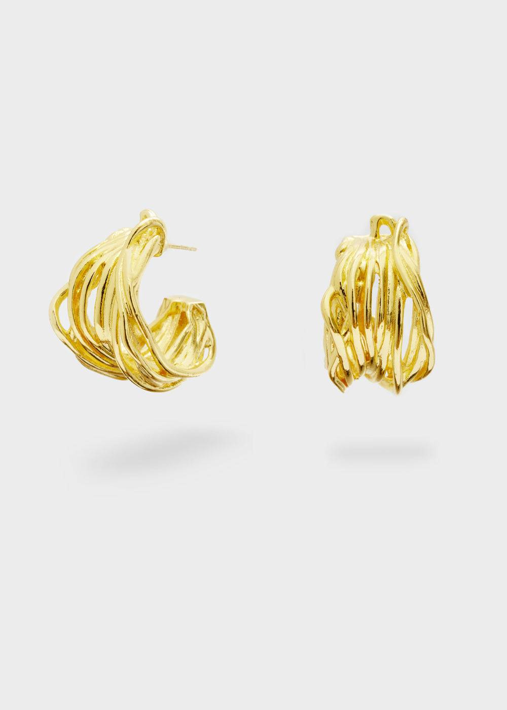 Nalí MEDEA 14KT HOOP EARRINGS + COLORS Presa