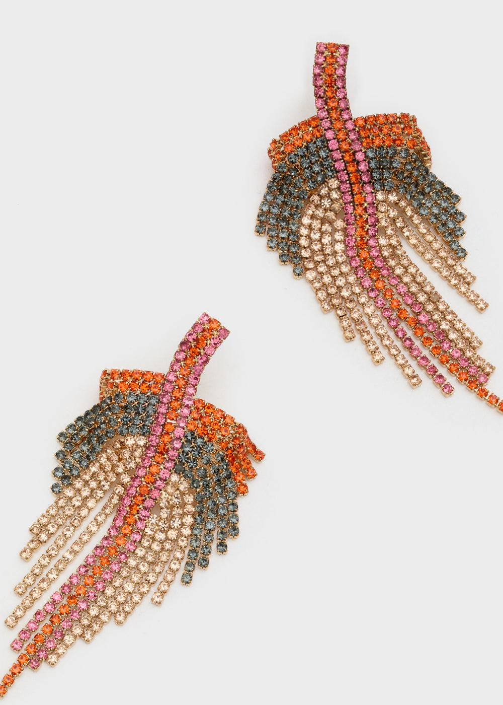 Nalí FANCY LONG EARRINGS W/ + COLORS In Vendita