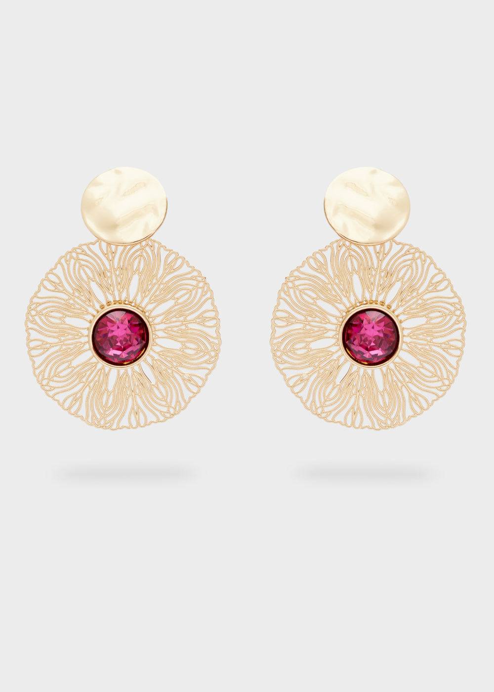 Nalí BLAKE ROUND EARRINGS W/ STONE + COLORS Hotsell