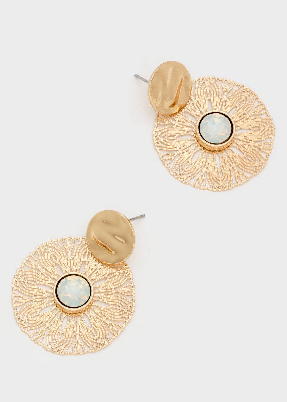 Nalí BLAKE ROUND EARRINGS W/ STONE + COLORS Hotsell