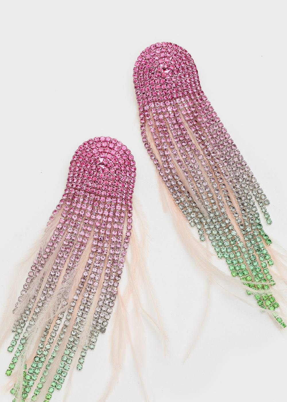 Nalí SPARKLE EARRINGS W/ PLUMES+STONES + COLORS Negozio