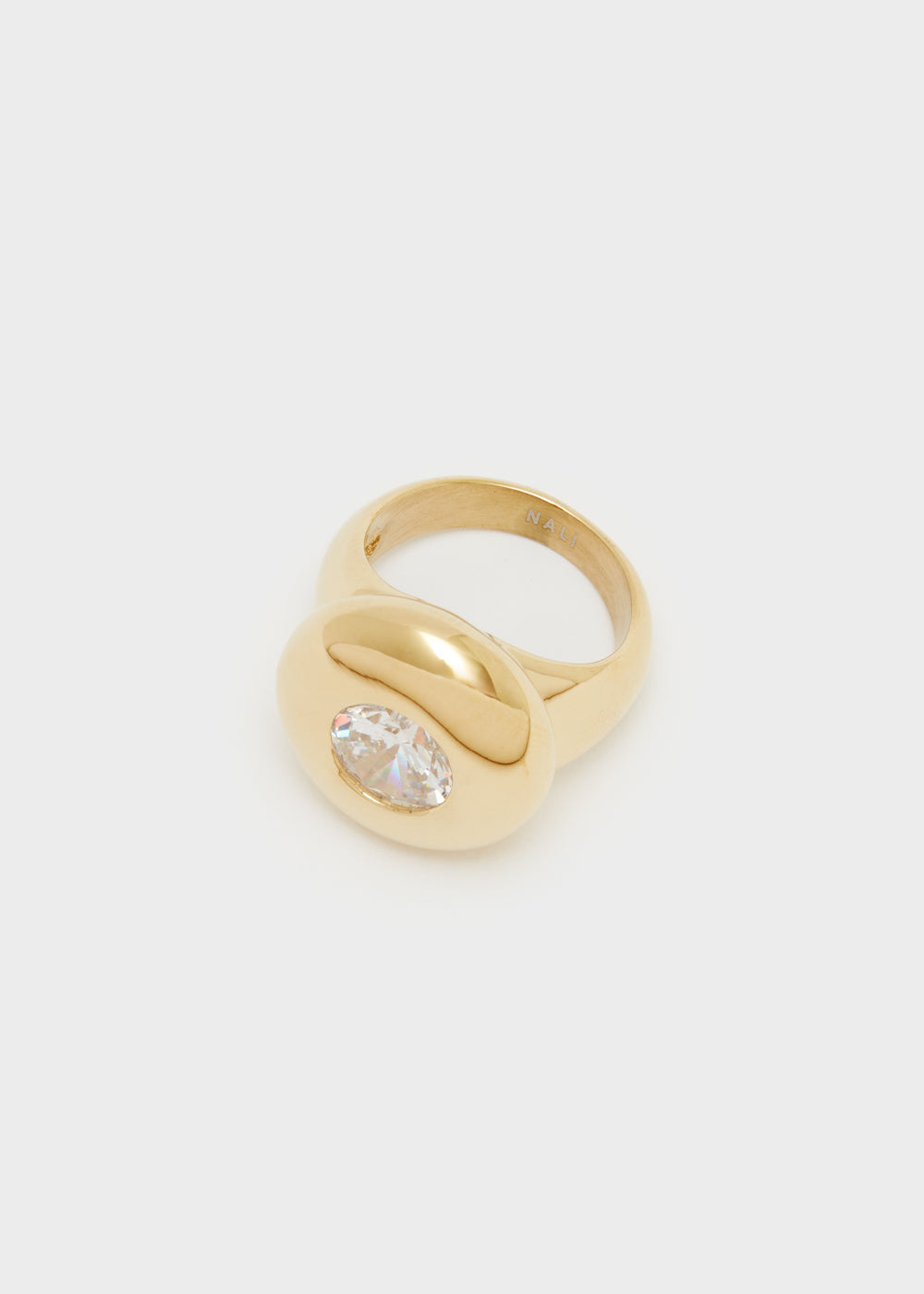 Nalí 14KT GOLD PLAT. S.STEEL ROUND RING Promozione