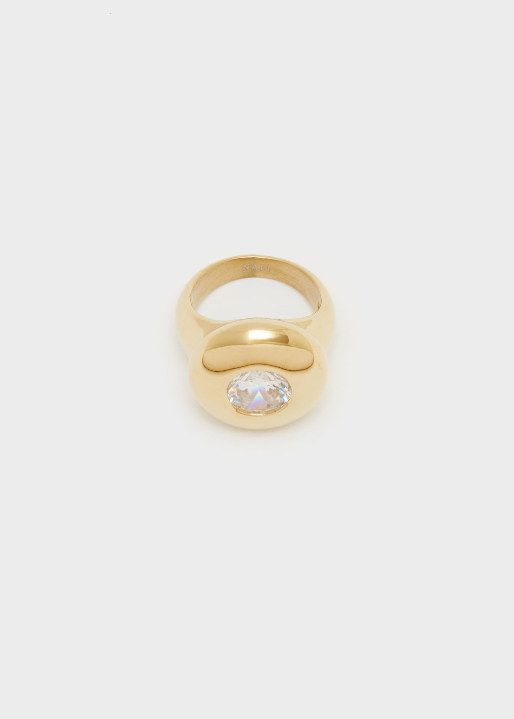 Nalí 14KT GOLD PLAT. S.STEEL ROUND RING Promozione