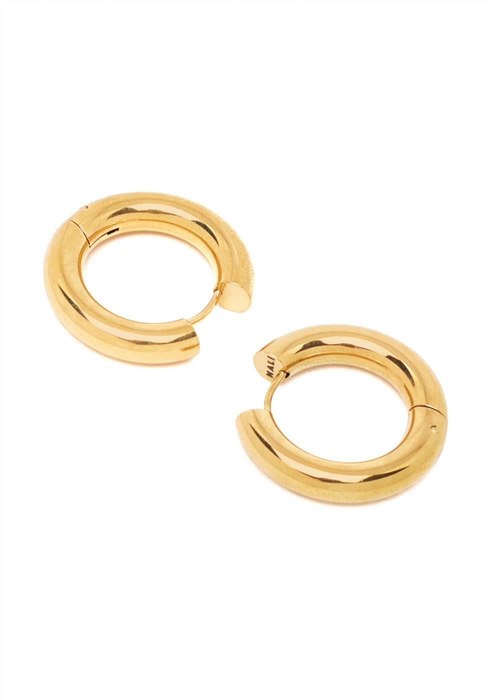 Nalí HOOP EARRINGS STAIN. STEEL 18K GOLD PLATED Soddisfazione Garantita